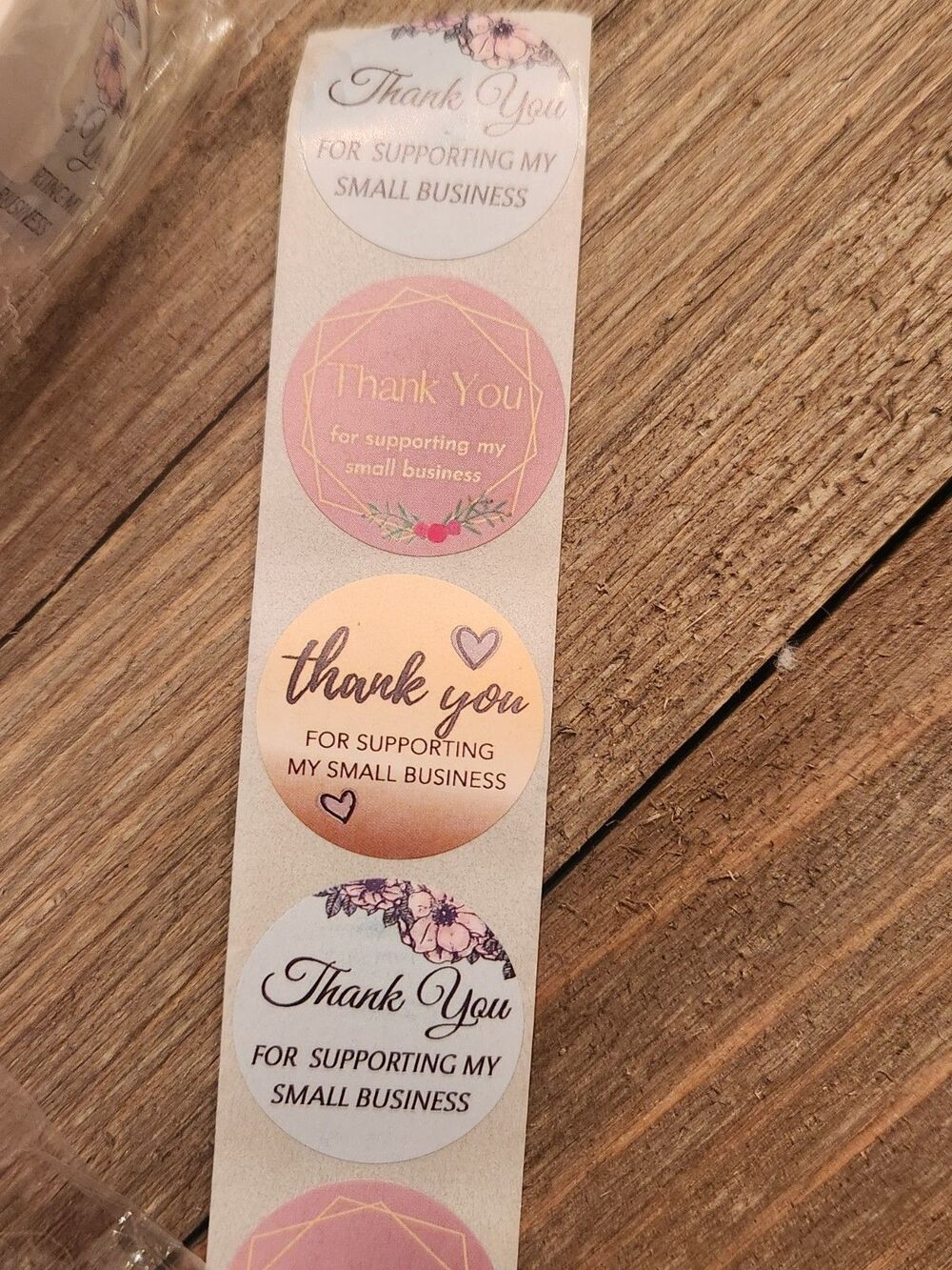 3-Pack 500 Thank You for Supporting My Small Business Sticker 1 Inch Labels 1500